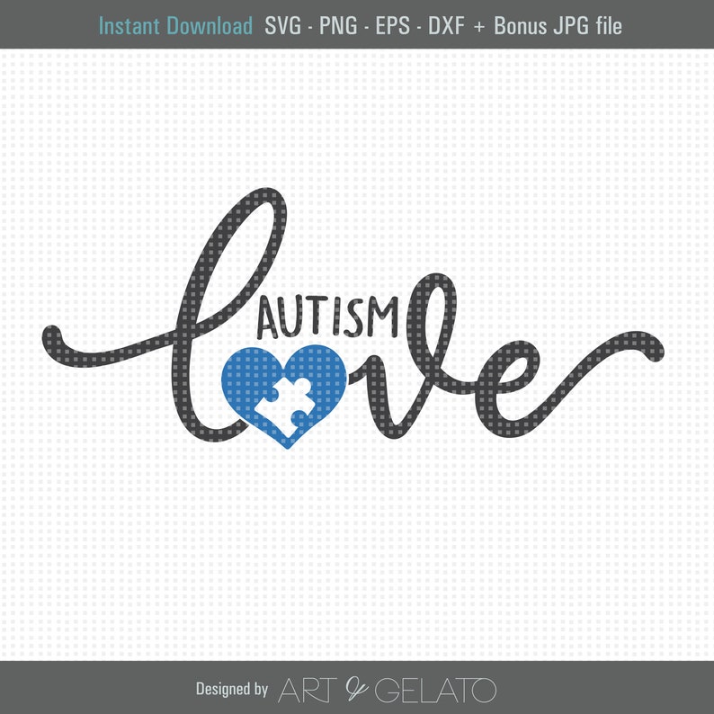 Download Autism Love SVG Puzzle Piece SVG Autism SVG Autism | Etsy