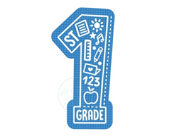 1 klasse SVG, erste Klasse svg, Erster Schultag svg, Lehrer svg, 1. Klasse Shirt svg, Hallo 1