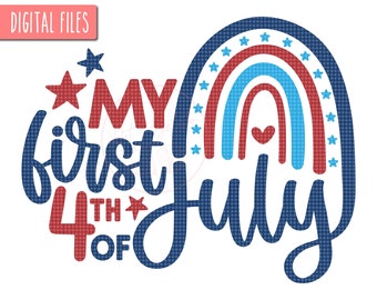 My first 4th of July Rainbow SVG, My first 4th of July Svg, Baby's first 4th of July Svg, 4th of July Onesie Svg, American Baby