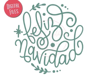 Feliz Navidad SVG, Navidad Round SVG, Feliz Navidad Ornament SVG, Merry Christmas Svg, Navidad Svg, Christmas Ornament, Spanish Christmas