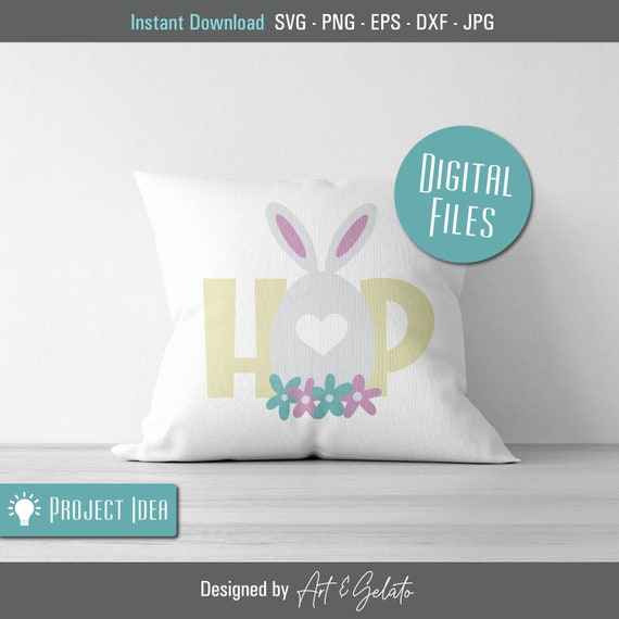 Hop SVG, Bunny Hop SVG, Pâques Lapin Svg, Pâques Svg, Joyeuses.