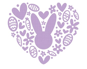 Easter Heart SVG, Easter Bunny Svg, Easter Svg, Happy Easter Svg, Easter Shirt Svg, Bunny Svg, Kids Easter Shirt Svg, Heart Svg, Bunny Ears