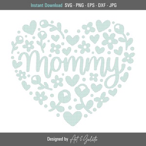 Mamãe SVG, Coração Floral Svg, Feliz Dia das Mães Svg, Camisa do Dia das Mães Svg, Mãe Svg, Mami Svg, Arquivo de Corte das Mães, Mãe Aniversário Svg, Amor Svg