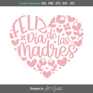 Feliz Dia de las Madres SVG, dzień matki hiszpański SVG, Dia de la Madre SVG, Madre SVG, Mamá SVG, koszula dzień matki SVG, plik cięcia dnia matki