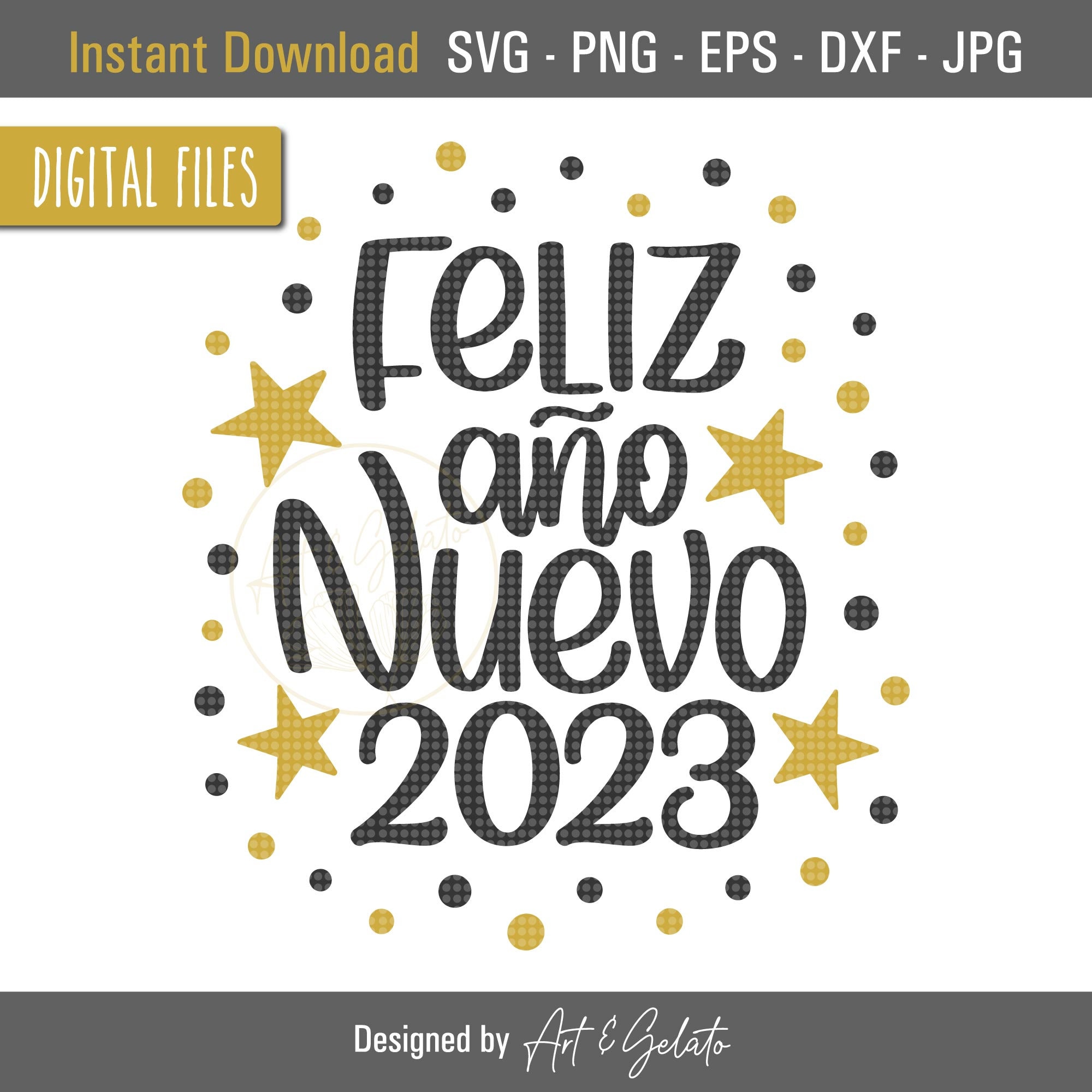 Feliz Año Nuevo 2023 SVG Gelukkig Nieuwjaar 2023 svg Spaans - Etsy