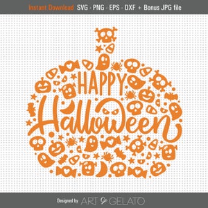 Happy Halloween Pumpkin SVG, Halloween Pumpkin Svg, Halloween Pattern Svg, Cute Halloween Pattern, Kids Halloween Shirt, Halloween Cut File