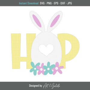 Hop SVG, Bunny Hop SVG, Easter Bunny Svg, Easter Svg, Happy Easter Svg, Easter Shirt Svg, Bunny Svg, Kids Easter Shirt Svg, Bunny Ears Svg