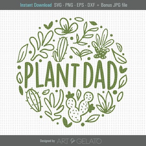Plant Dad SVG, Plant Guy svg, Plant Lover svg, Plant Dad Shirt svg, Gardening Shirt svg, Plants svg, Succulents svg, cactus svg, terrario