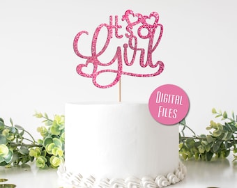 It's a Girl SVG, Cake Topper Svg, Baby Shower Cake topper Svg, Its a Girl Sign, Its a Girl Cut File, Gender Reveal Svg, Baby Girl Cake