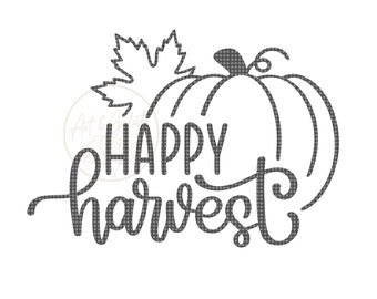 Happy Harvest SVG, Harvest Svg, Happy Thanksgiving Svg, Thanksgiving Svg, Fall Svg, Fall Sign, Autumn Decor, Pumpkin Svg, Fall leaves Svg