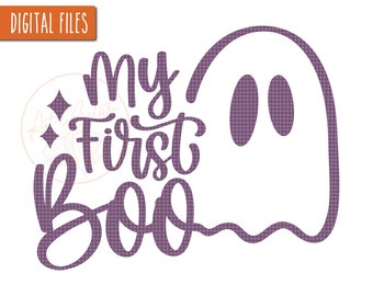 My First Boo SVG, Halloween SVG, Ghost SVG, Baby First Halloween Svg, Halloween Onesie Svg, Spooky Ghost Svg, Halloween Shirt Svg, Boo Svg