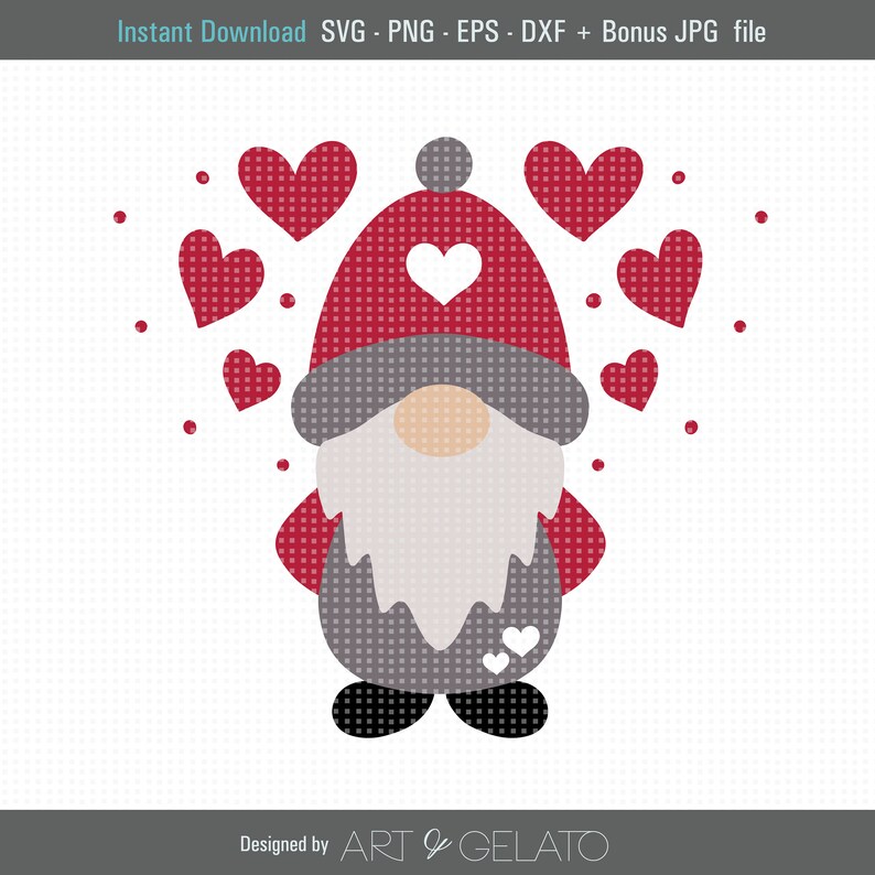 Download Valentines Gnome svg Happy Valentines svg Love Gnome svg ...