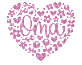 Oma Floral Heart SVG, Oma Svg, Grandma Svg, Happy Mother's Day Svg, Mother's Day Shirt Svg, Oma Shirt Svg, Oma Birthday Svg, Oma Heart SVG