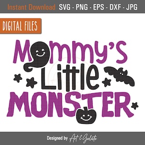 Mommy's Little Monster SVG, Little Monster SVG, Halloween Baby Svg, Ghost Svg, Spooky Baby SVG, Halloween Baby Shirt, Halloween Kids Svg
