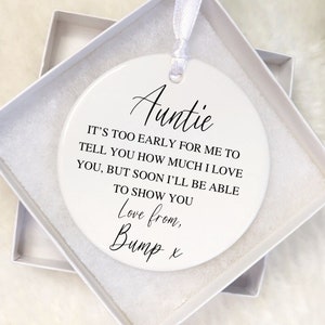 Auntie Gift from Bump, Going to be an Auntie, Baby Bump Gift, Auntie Pregnancy Gift, To My Aunt From Baby Bump, Auntie Keepsake Gift