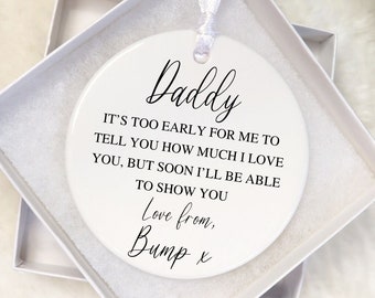 Daddy Gift Fathers Day Baby Bump, Daddy to be Keepsake Gift, To My Daddy Ornament, From the Bump