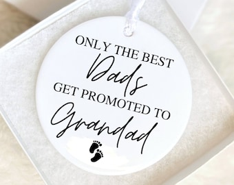Only the Best Dads get Promoted to Grandad, You're Going to be a Grandpa, Grandad to be Gift, Pregnancy Announcement, Grandparent Reveal