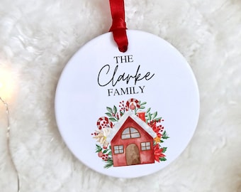 Family Name Christmas Ornament, Personalised Christmas Bauble, Xmas Tree Decor, Family Name Bauble, Custom Family Bauble, Gift for Family