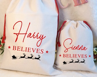 Santa Sack Personalised, Gifts from Santa, Kids Xmas Santa Sack, Large Christmas Gift Bag, Children's Xmas Gifts, Custom Gift Sack