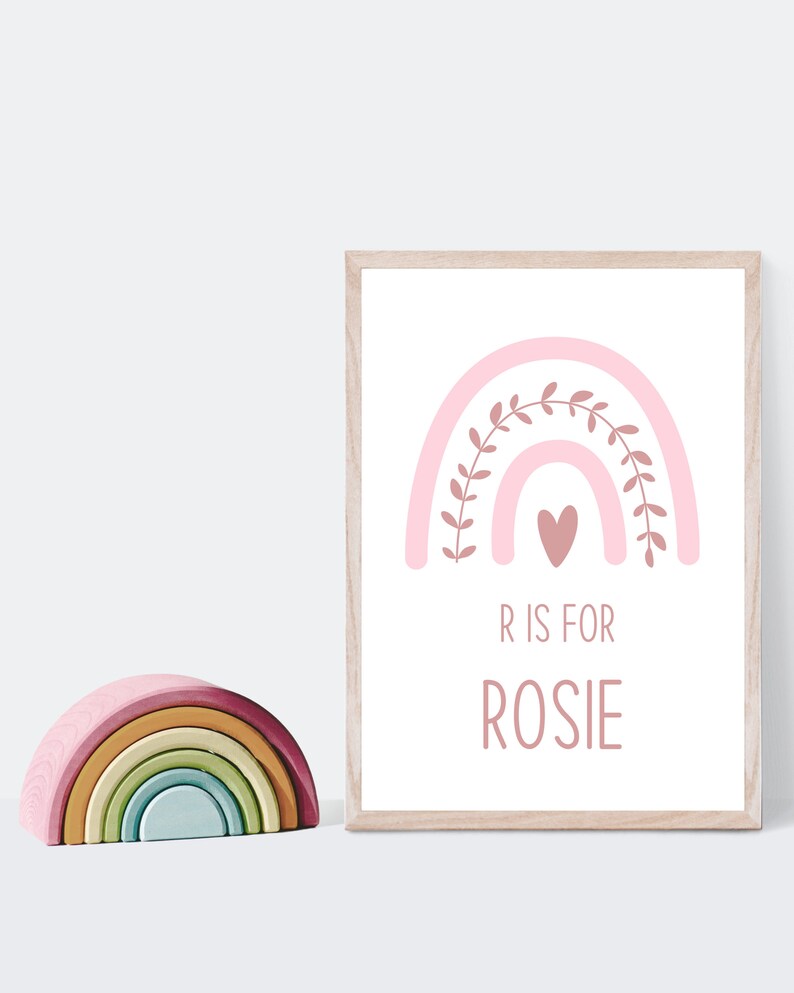 Girl Nursery Wall Art Girls Nursery Prints Rainbow Decor Etsy