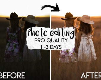 Pro Foto Retusche Service / Custom Fotobearbeitung / Schnelle Lieferung / Photoshop Lightroom Bearbeitung / Farbretusche / leichte Haut retusche