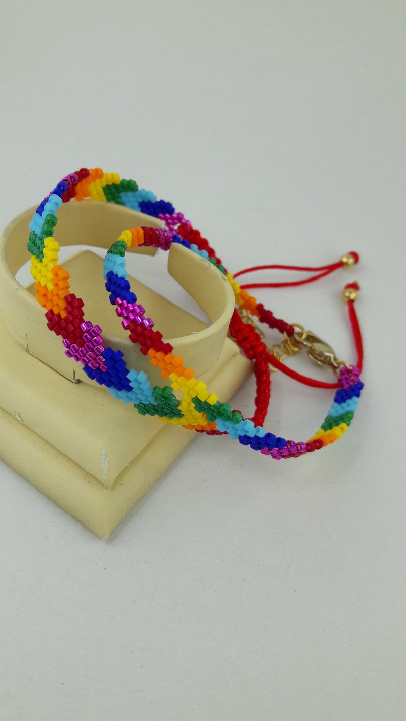 friendship bracelet Rainbow charm bracelet LGBT rainbow charm colourful bracelet rainbow bracelet pride bracelet