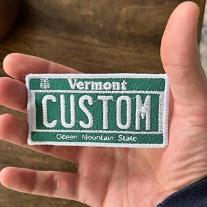 Personalized Vermont License Plate Patch