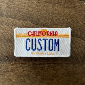 Personalized California 80’s License Plate Patch