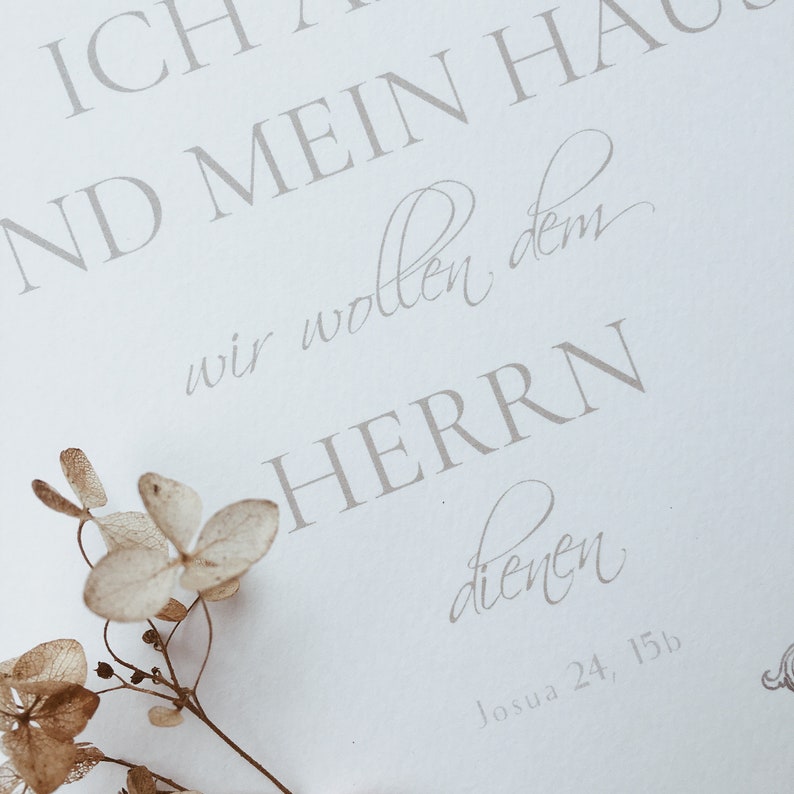 Ich aber und mein Haus wollen dem HERRN dienen Josua 2415b