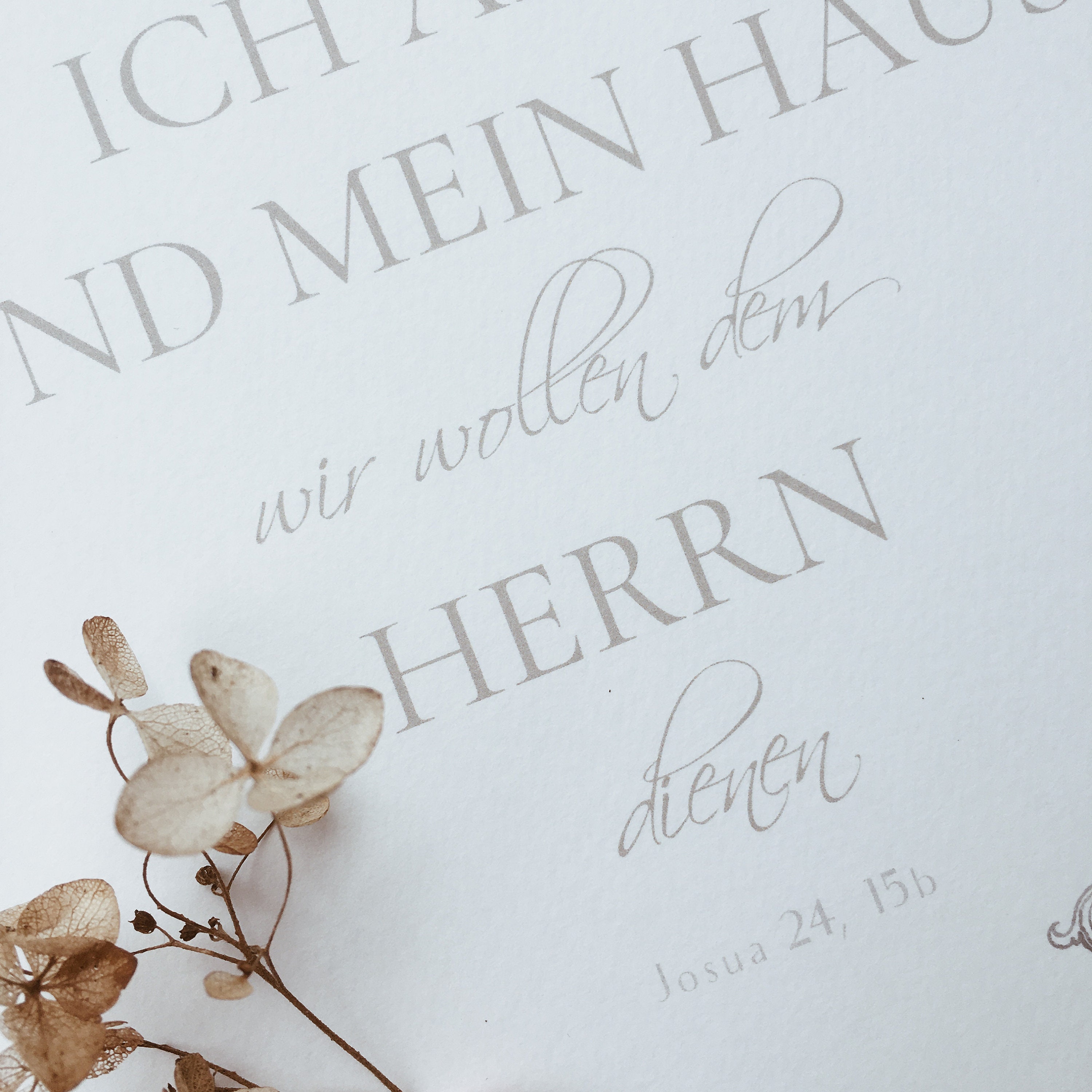 Ich aber und mein Haus wollen dem HERRN dienen Josua 2415b | Etsy