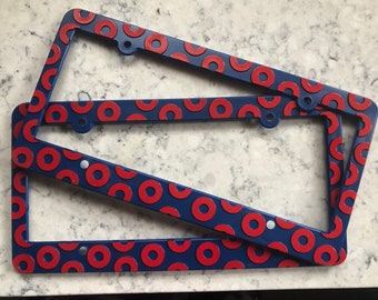 The Big Red 2.0 pack - 2 of our Phish-inspired license plate frames - raised red donut pattern - FREE shipping!!