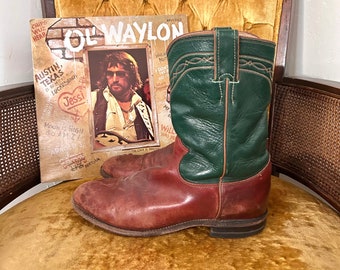 Vintage Western Leather Boots by Justin