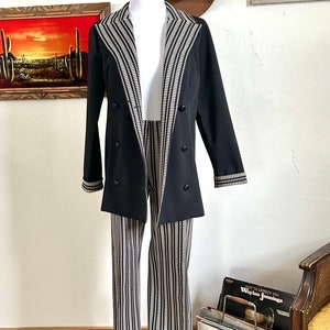 Vintage 60s/70s Black and White Suit image 2