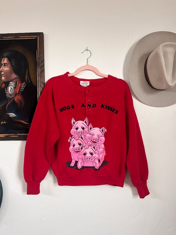 Vintage 1987 “Hogs & Kisses” Sweatshirt