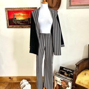 Vintage 60s/70s Black and White Suit image 6