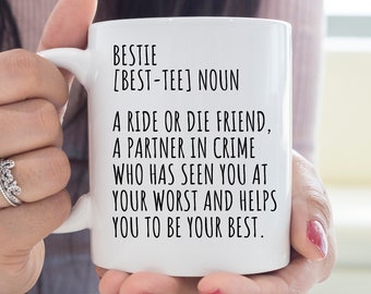 Mug Bestie, Mug Best Friends, Cadeau Meilleur Ami, Mug Amitié, Cadeau Anniversaire Meilleur Ami, Cadeau Âme Sœur