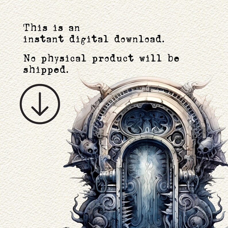 Alien Doors Clipart, Horror Clipart, Fantasy Clipart, Alien Clipart ...