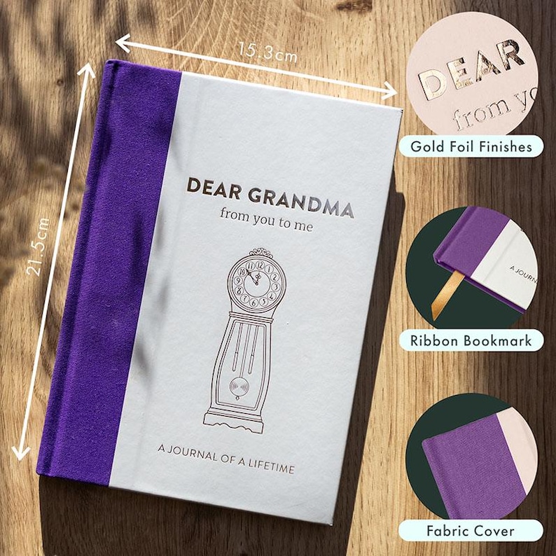 Dear Grandma Memory Journal | Keepsake Timeless Gift | Mother's Day Gift For Grandma | Reflection Book | Sentimental Gift | Tell Your Story image 3