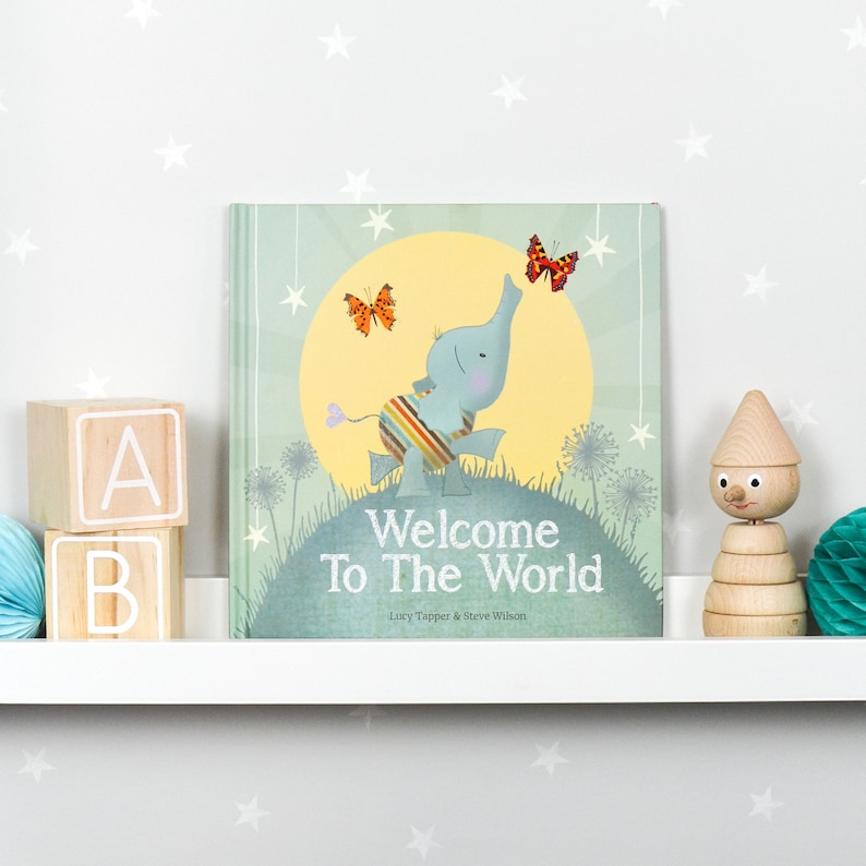 Welcome To The World Gift Book Keepsake Gift New Baby Baby Shower Christmas Stocking Filler Cute Elephant Book for Baby afbeelding 4