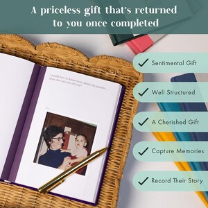 Dear Grandma Memory Journal | Keepsake Timeless Gift | Mother's Day Gift For Grandma | Reflection Book | Sentimental Gift | Tell Your Story image 4