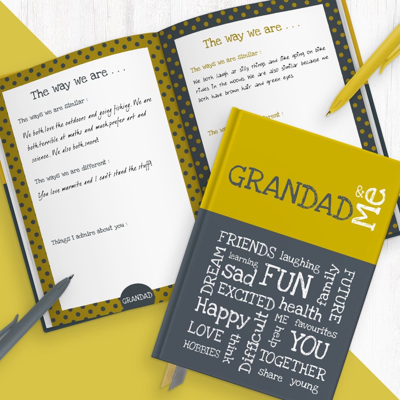 Grandad & Me Un journal interactif amusant pour les enfants et les grands-pères Aider les enfants et les grands-parents à écrire ensemble Cadeau de Noël image 1