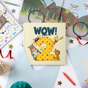 Wow You’re Two Gift Birthday Book | Second Birthday Card | Two Year Old | 2nd Birthday Book | 2nd Birthday Card | Posts as Large Letter