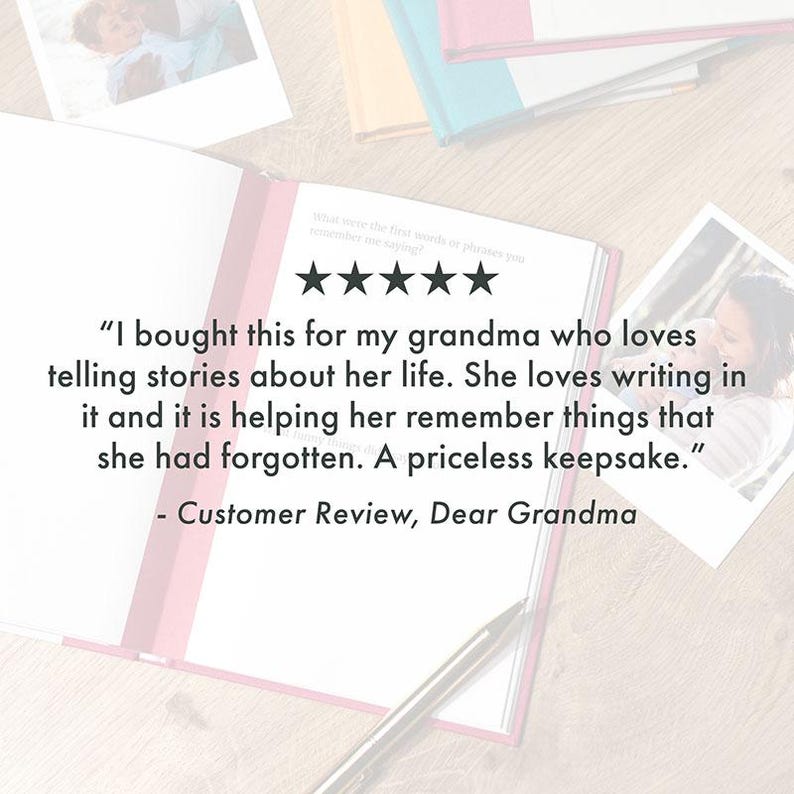 Dear Grandma Memory Journal | Keepsake Timeless Gift | Mother's Day Gift For Grandma | Reflection Book | Sentimental Gift | Tell Your Story image 6