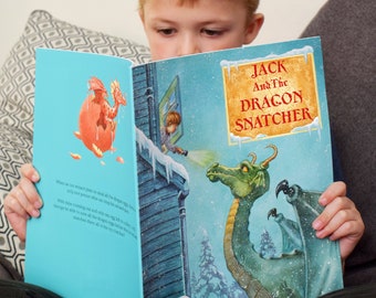 Livre pour enfants personnalisé Le voleur de dragons | Un conte enchanteur rempli de dragons et de sorciers | *Fabriqué sur commande*