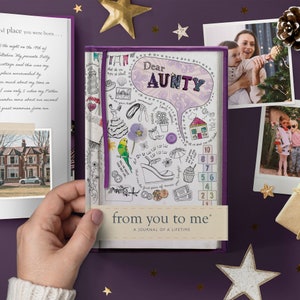 Aunt, Auntie or Aunty Memory Journal | Keepsake Gift | Birthday Gift | Reflection Book | Handwritten Scrapbook | Personalised Auntie Book