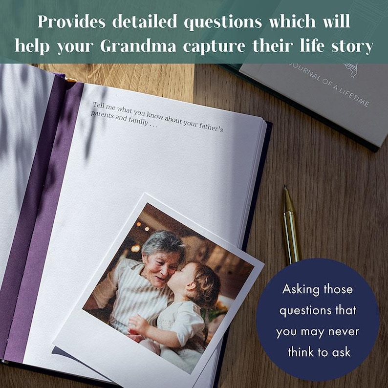 Dear Grandma Memory Journal | Keepsake Timeless Gift | Mother's Day Gift For Grandma | Reflection Book | Sentimental Gift | Tell Your Story image 5