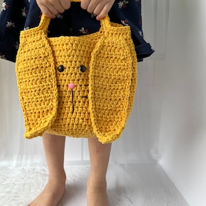 baby bag, yellow baby bag, bunny bag, baby lunch bag, baby toy bag, activity bag, tote bag baby, personalized baby bag, gift child bag hare