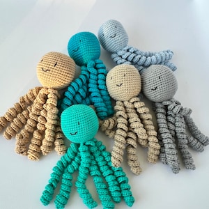 octopus,newborn toy, octopus stuffed animal, amigurumi octopus, crochet octopus, octopus plush crochet, baby rattle, gift for baby