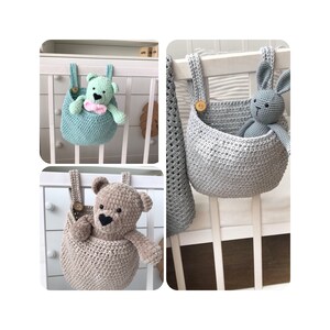 organizador de bolsillo de algodón para cuna