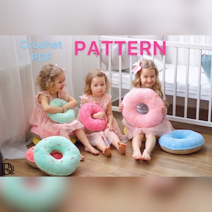 crochet pattern, donut pattern, crochet pillow pattern, knitted ponyak pattern, knitted pillow pattern